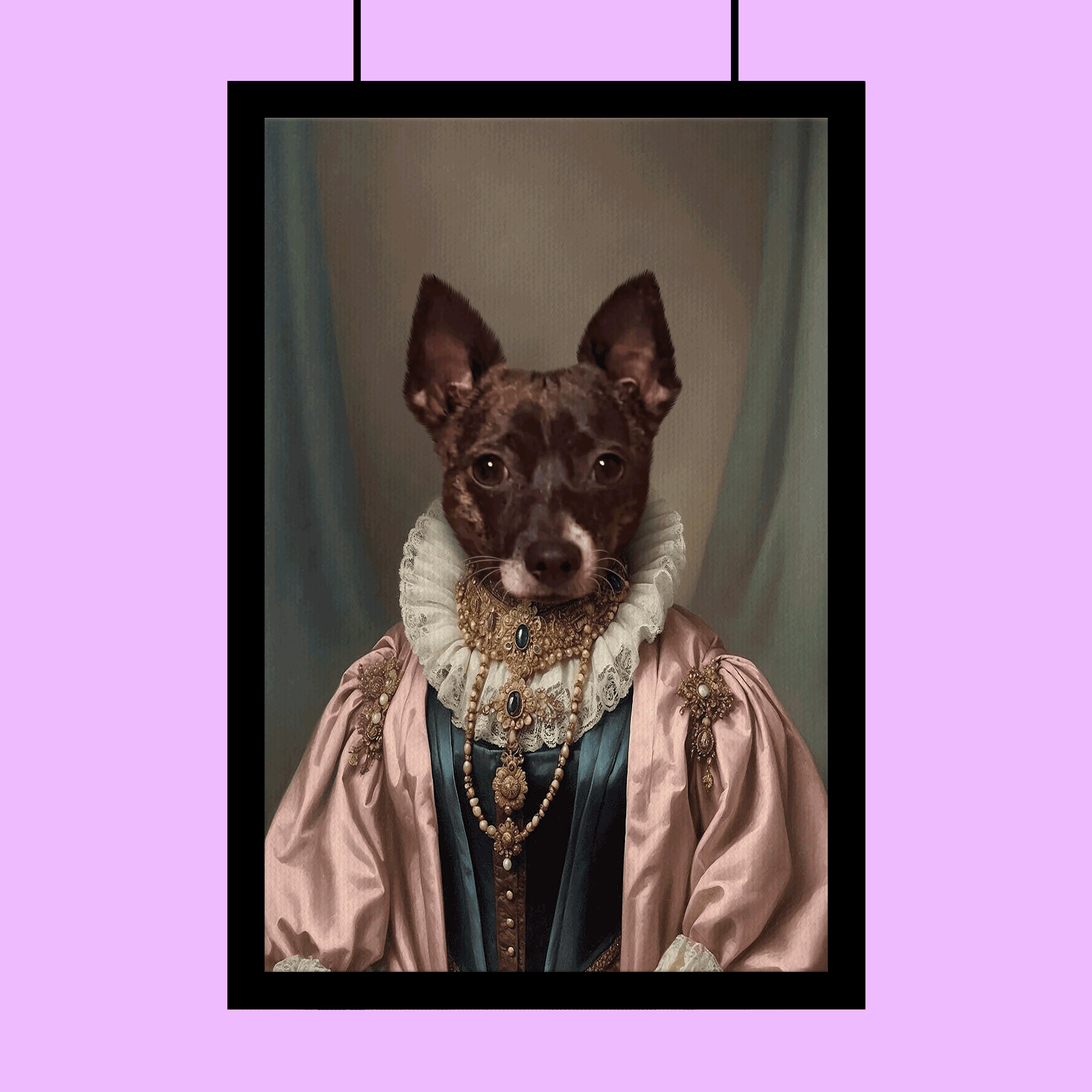 The Duchess of Elegance  Victorian Noble Pet Art Canvas